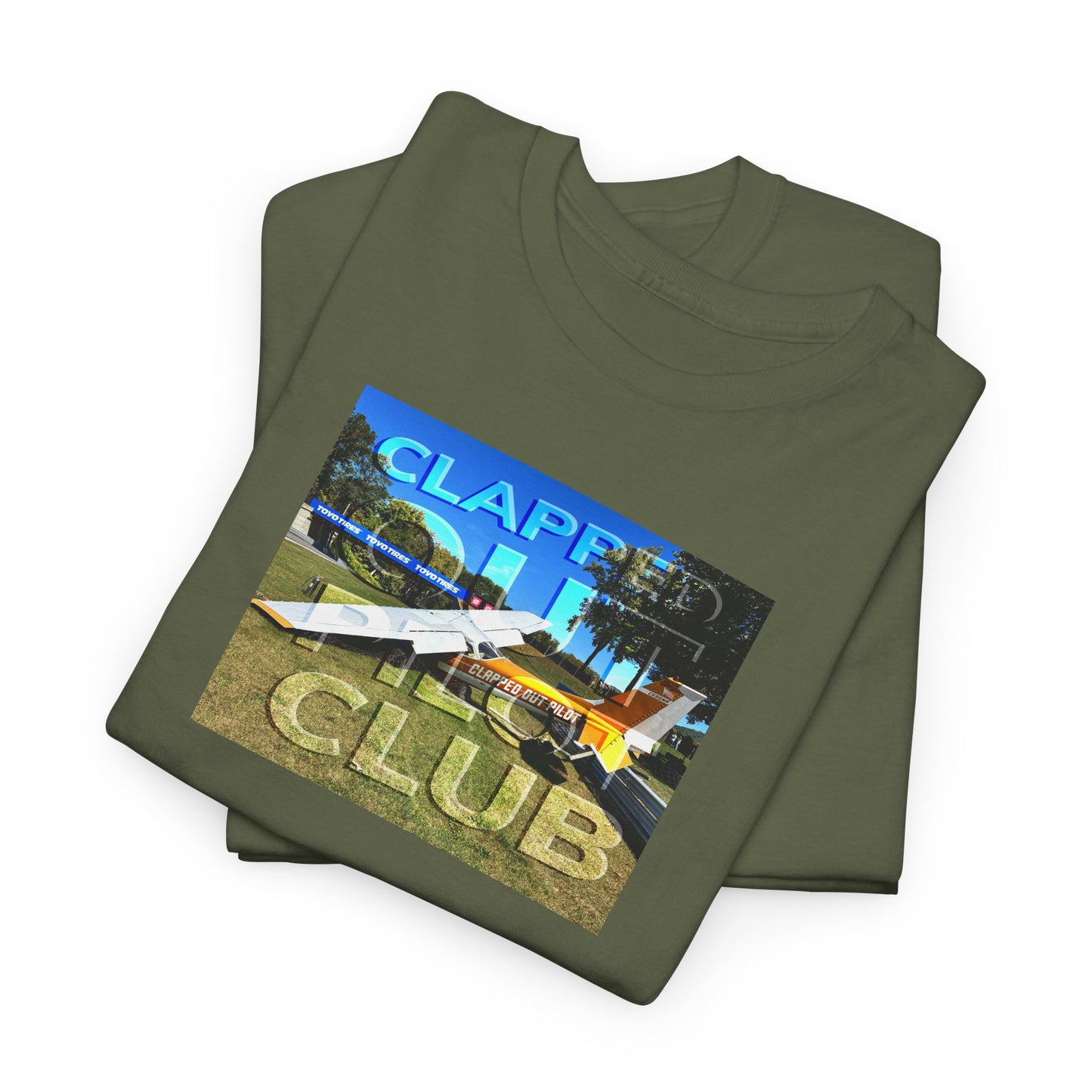 "Capped Out Pilot Club" Heavy Cotton Tee