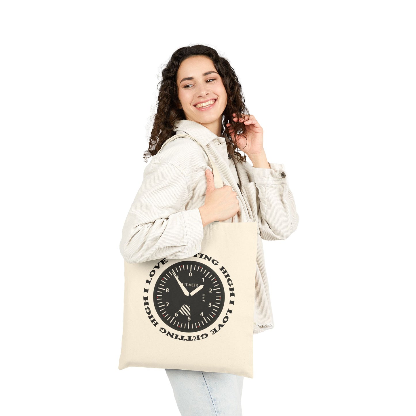 "I Love Getting High" Altimeter Tote Bag