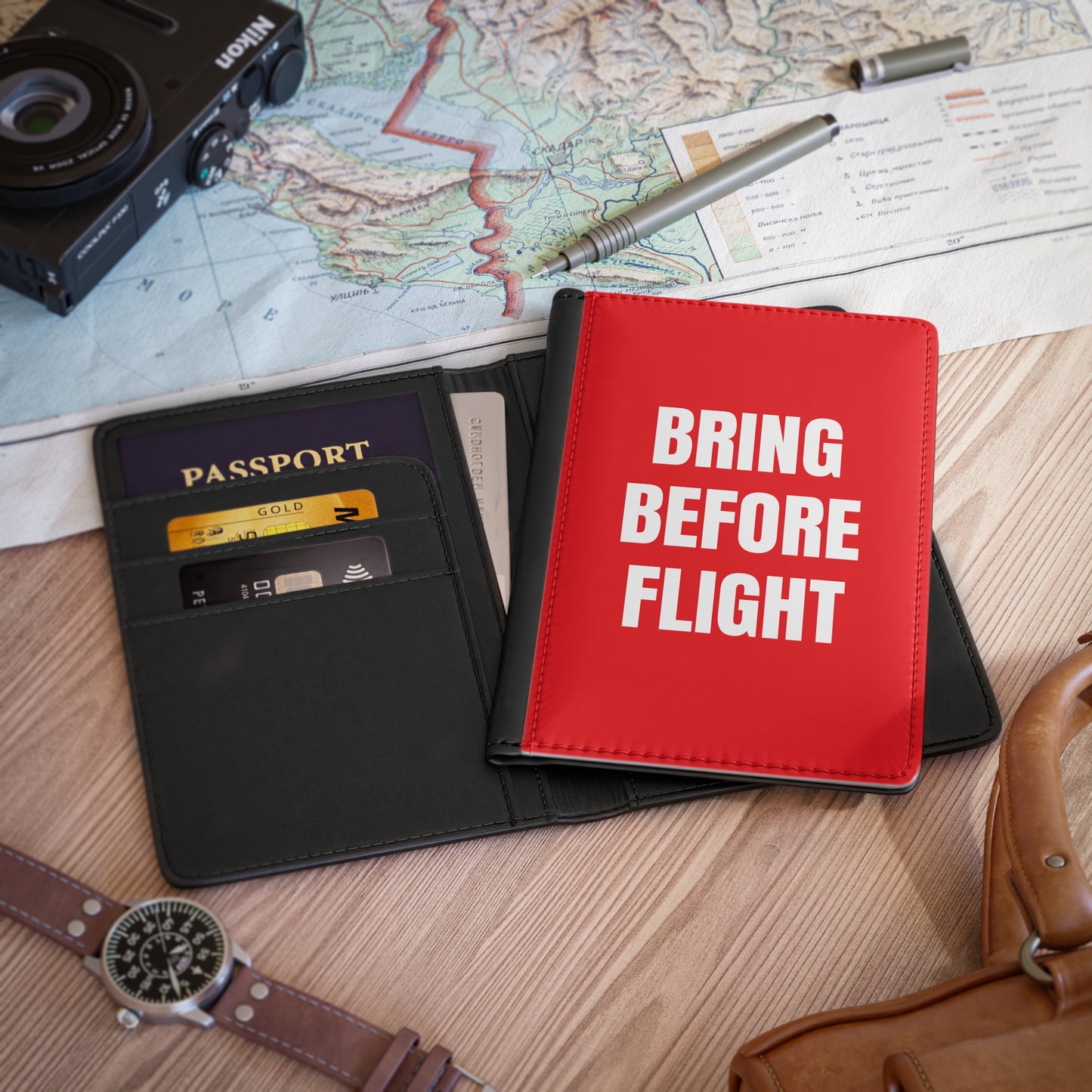 "Bring Before Flight" Passport Cover