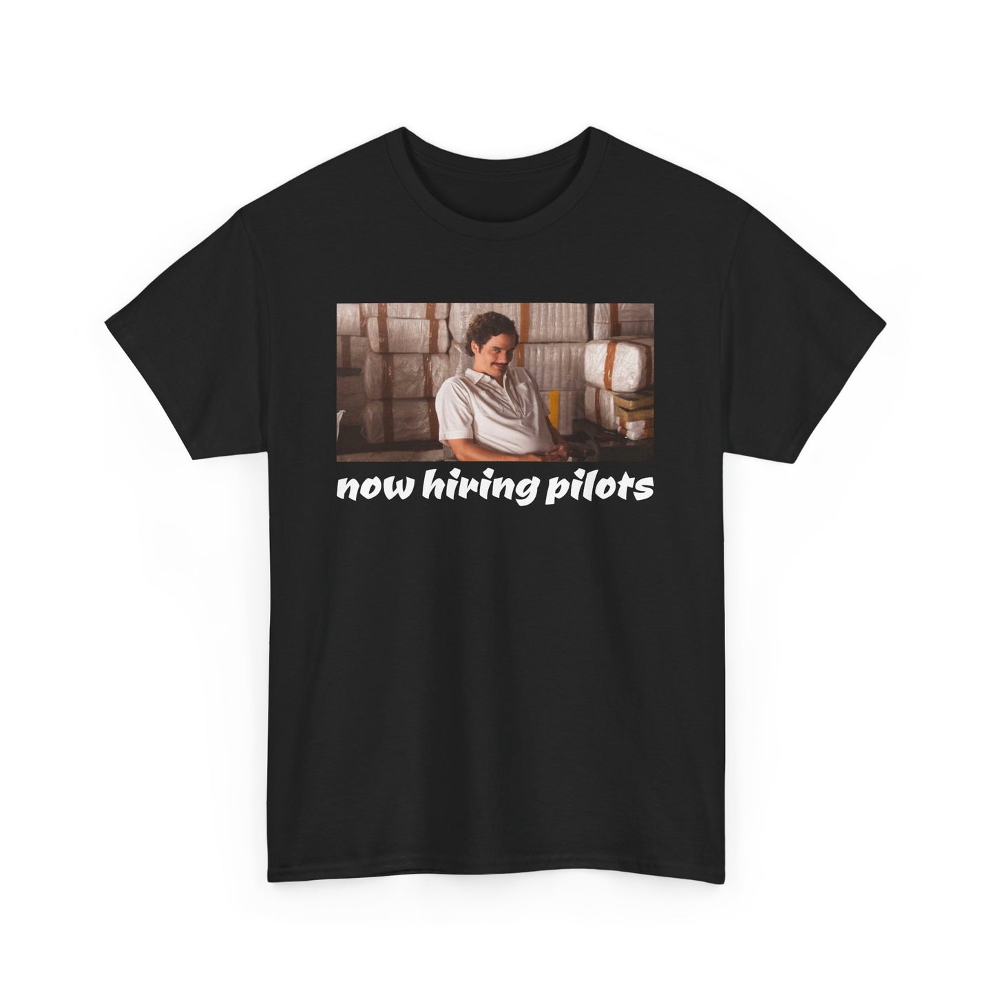 Now Hiring Pilots Heavy Cotton Tee