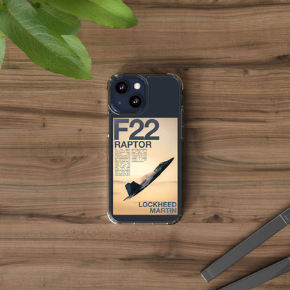 F22 Raptor Clear Phone Case, Military Aviation Accessory, Unique Gift for Airplane Enthusiasts, Customizable iPhone Cover, Durable [...]