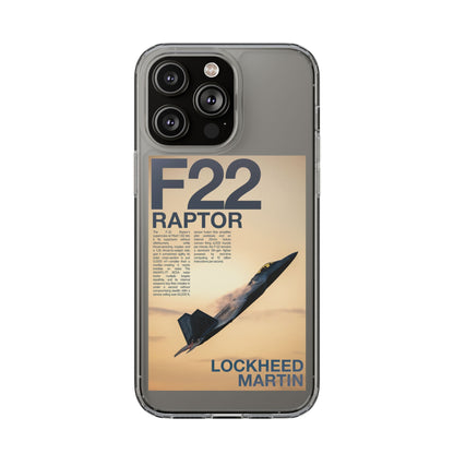F22 Raptor Clear Phone Case, Military Aviation Accessory, Unique Gift for Airplane Enthusiasts, Customizable iPhone Cover, Durable [...]