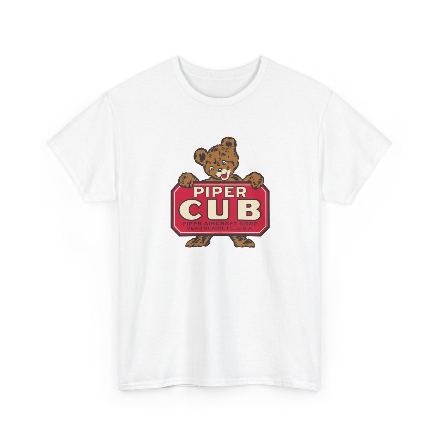 Piper Cub Bear Vintage Heavy Cotton Tee