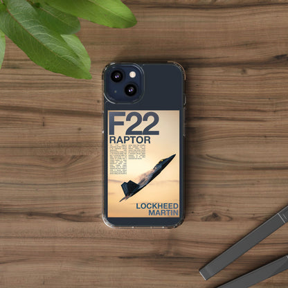 F22 Raptor Clear Phone Case, Military Aviation Accessory, Unique Gift for Airplane Enthusiasts, Customizable iPhone Cover, Durable [...]
