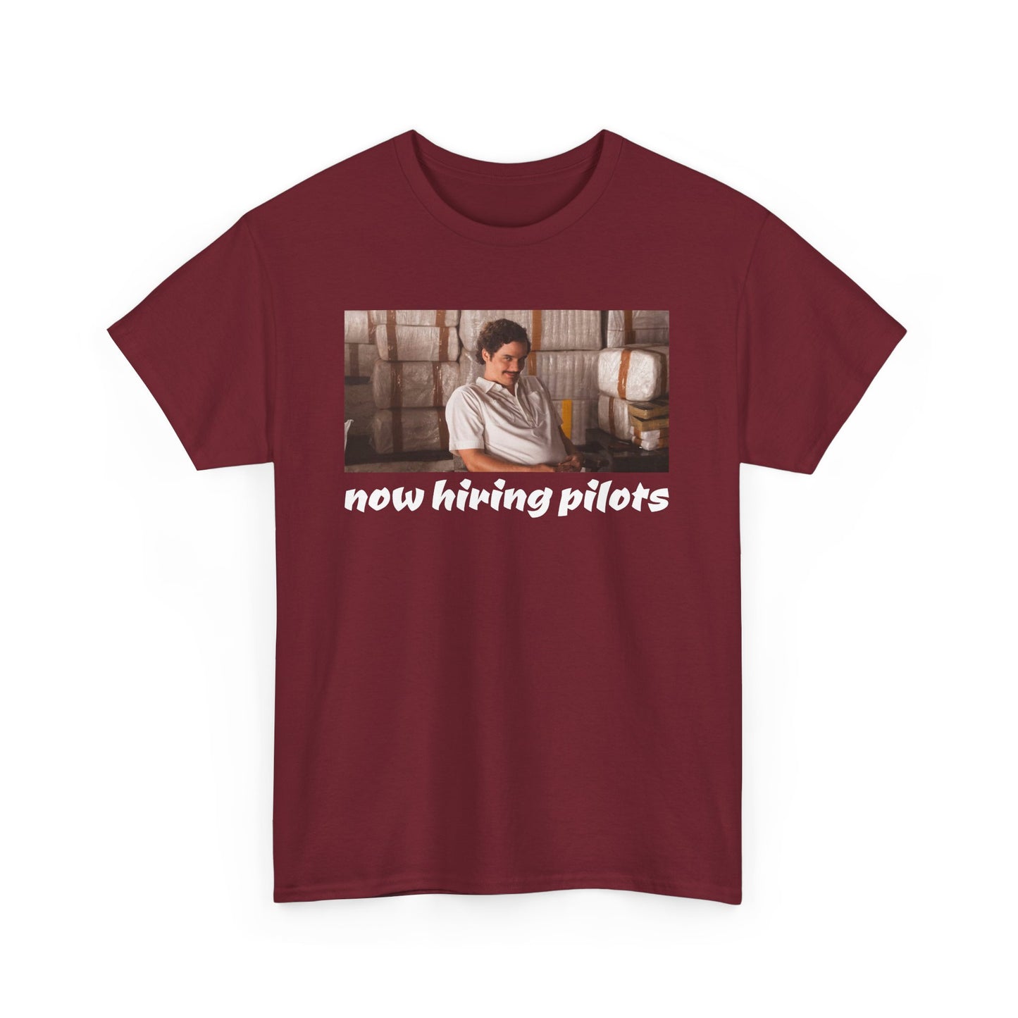 Now Hiring Pilots Heavy Cotton Tee