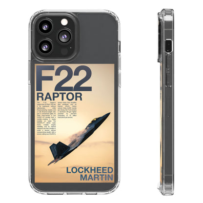 F22 Raptor Clear Phone Case, Military Aviation Accessory, Unique Gift for Airplane Enthusiasts, Customizable iPhone Cover, Durable [...]