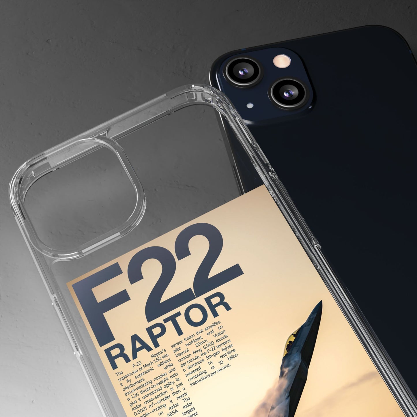 F22 Raptor Clear Phone Case, Military Aviation Accessory, Unique Gift for Airplane Enthusiasts, Customizable iPhone Cover, Durable [...]