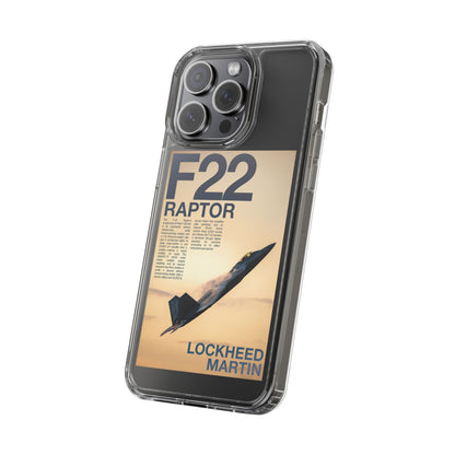 F22 Raptor Clear Phone Case, Military Aviation Accessory, Unique Gift for Airplane Enthusiasts, Customizable iPhone Cover, Durable [...]