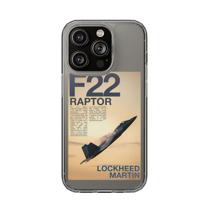 F22 Raptor Clear Phone Case, Military Aviation Accessory, Unique Gift for Airplane Enthusiasts, Customizable iPhone Cover, Durable [...]