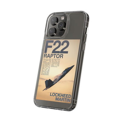 F22 Raptor Clear Phone Case, Military Aviation Accessory, Unique Gift for Airplane Enthusiasts, Customizable iPhone Cover, Durable [...]
