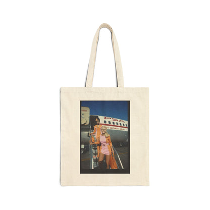 Flight Attendant Chic Cotton Canvas Tote Bag