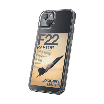 F22 Raptor Clear Phone Case, Military Aviation Accessory, Unique Gift for Airplane Enthusiasts, Customizable iPhone Cover, Durable [...]