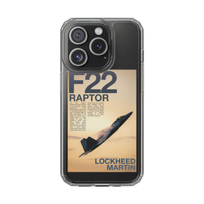 F22 Raptor Clear Phone Case, Military Aviation Accessory, Unique Gift for Airplane Enthusiasts, Customizable iPhone Cover, Durable [...]