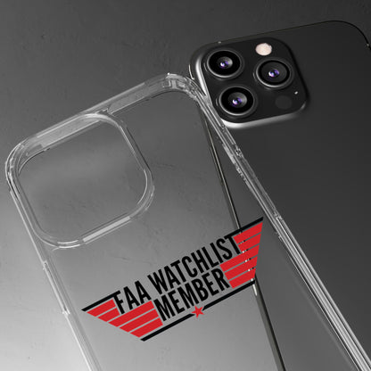FAA Watchlist Member Clear Phone Case
