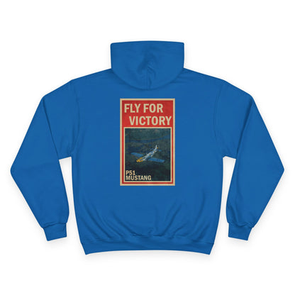 Fly for Victory Vintage P-51 Mustang Champion Hoodie