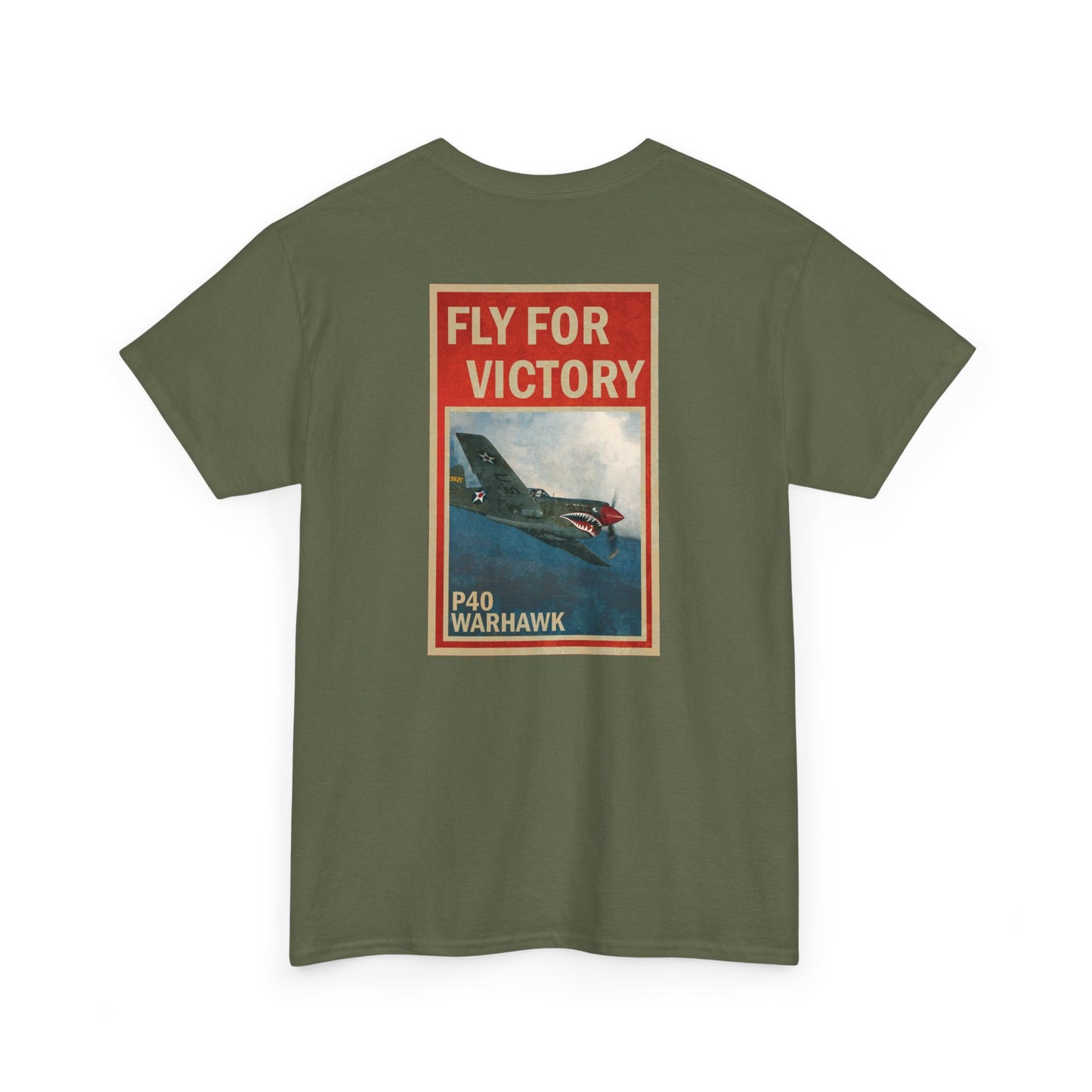 P40 Warhawk "Fly For Victory" Heavy Cotton Tee