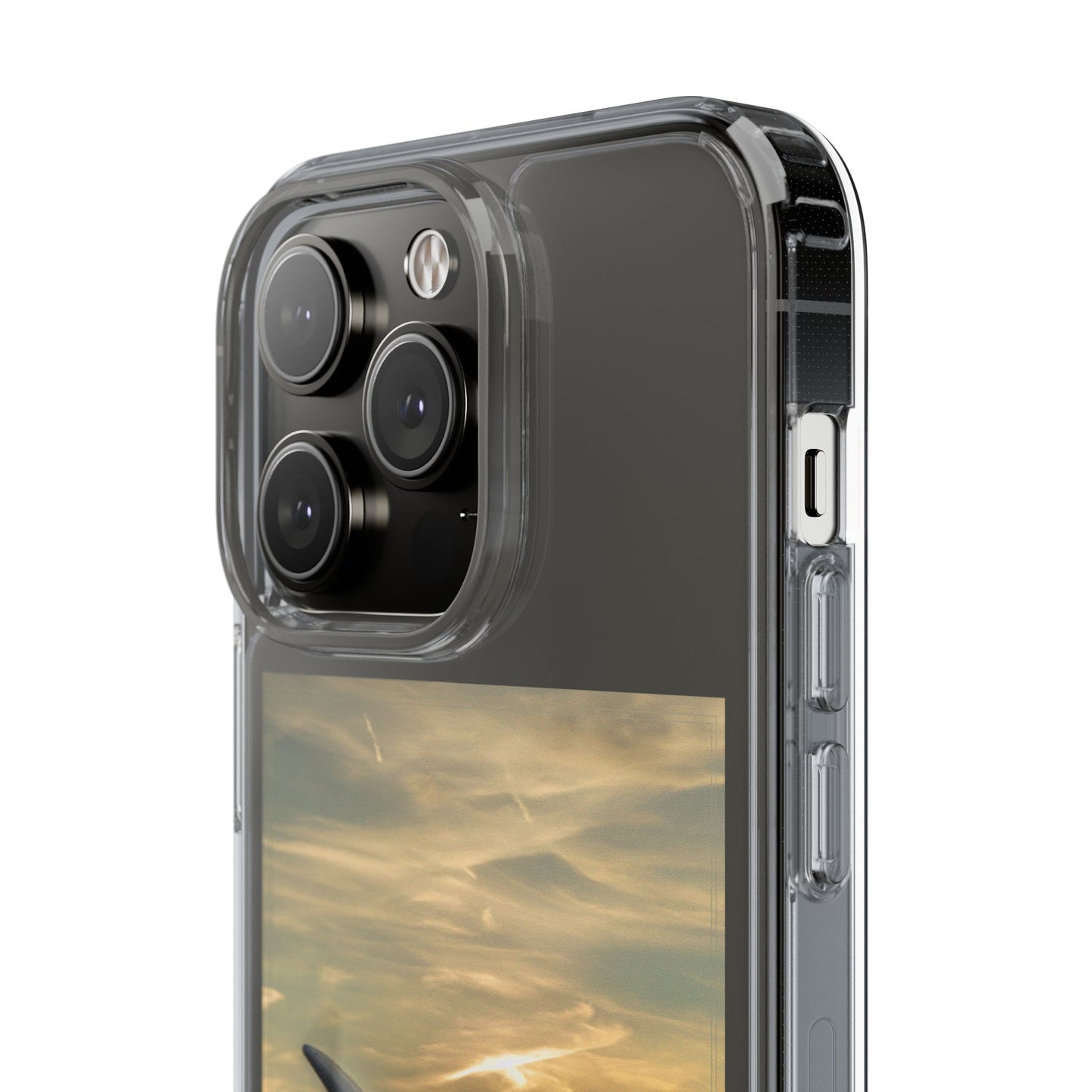 Vintage Warhawk Phone Case, Clear Cases, Military Aviation, Gifts for Him, Unique Phone Accessories