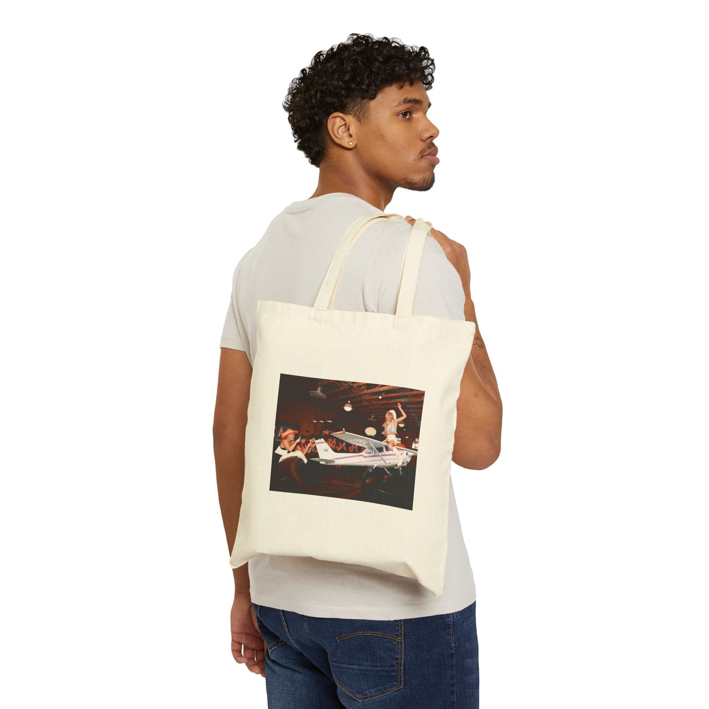 Cessna Jockey Vintage Cotton Canvas Tote Bag