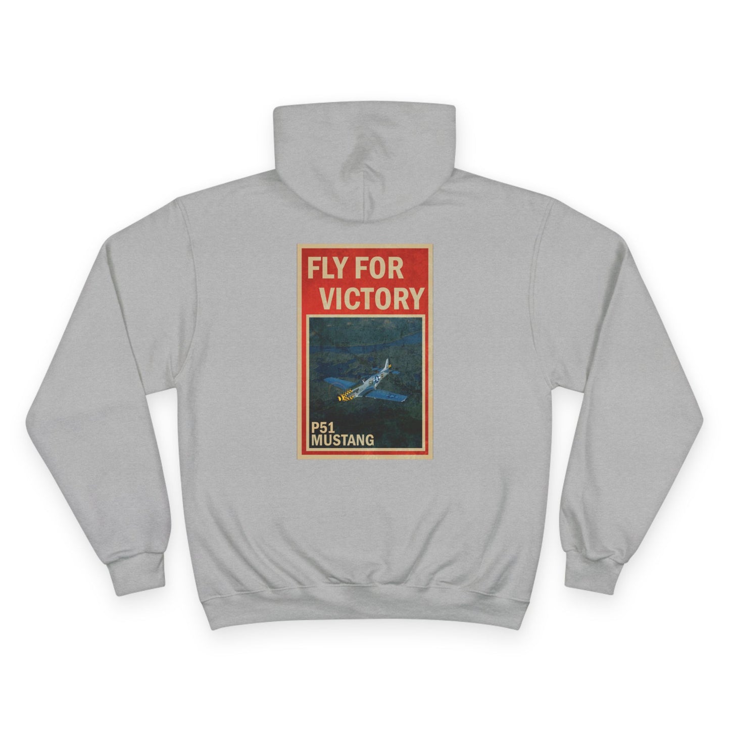 Fly for Victory Vintage P-51 Mustang Champion Hoodie