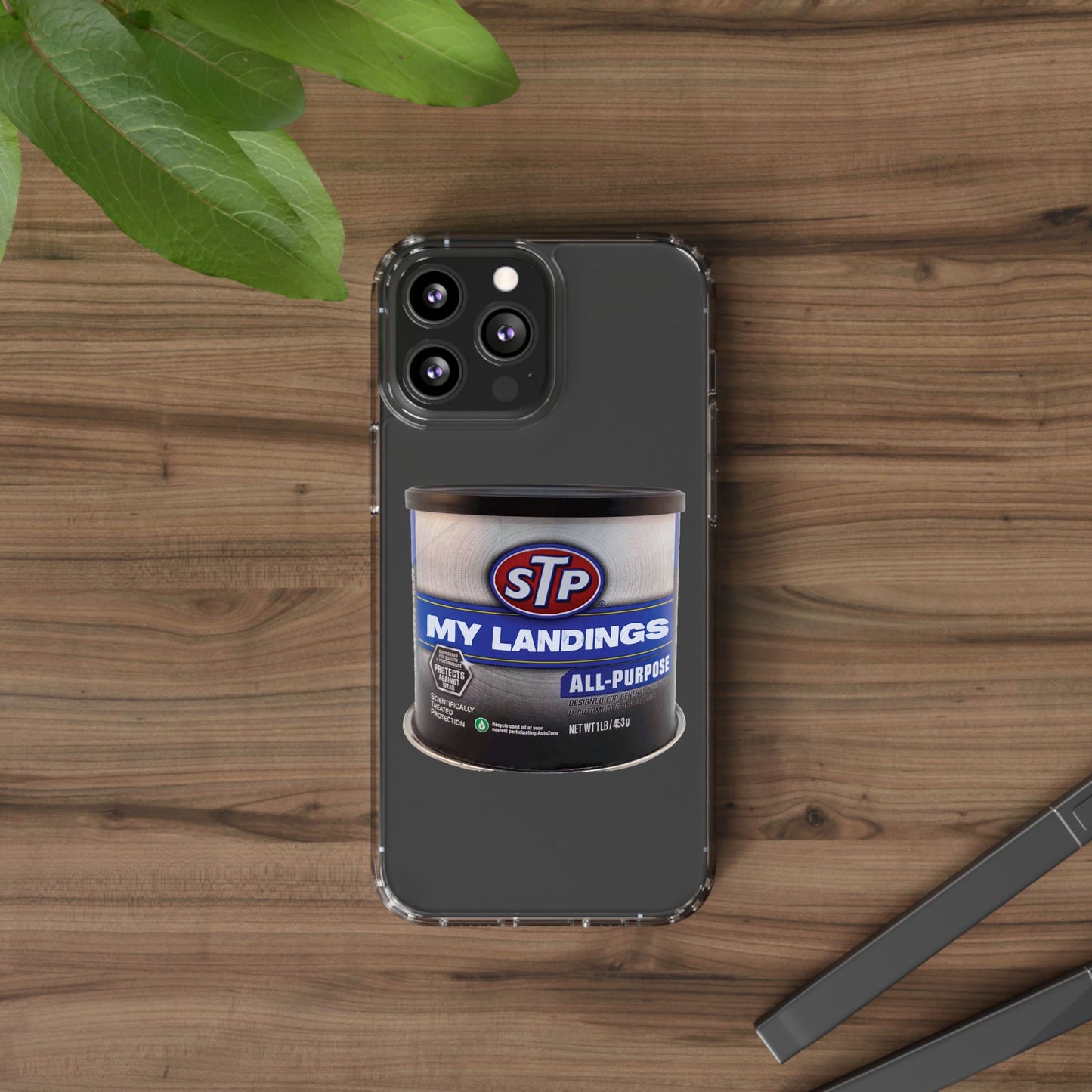 Greasy Landing Custom Clear Phone Case