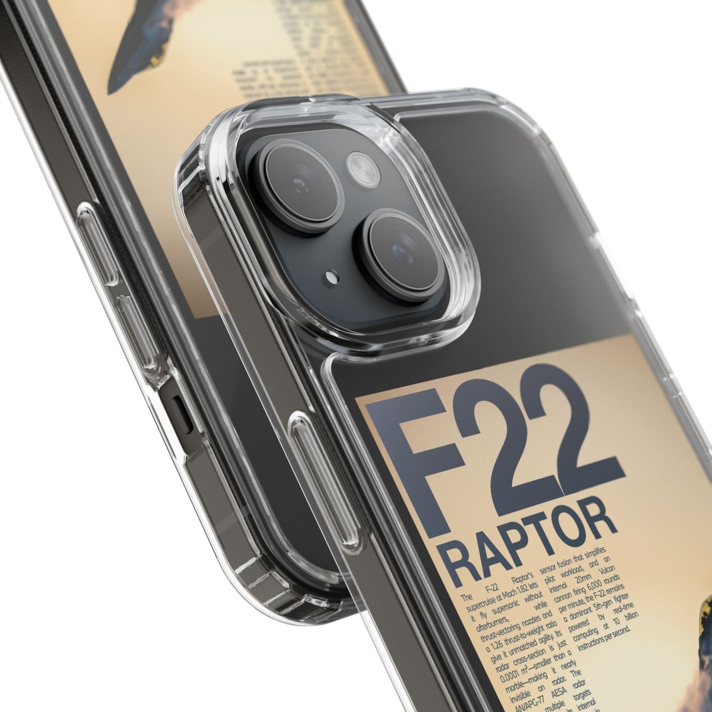 F22 Raptor Clear Phone Case, Military Aviation Accessory, Unique Gift for Airplane Enthusiasts, Customizable iPhone Cover, Durable [...]