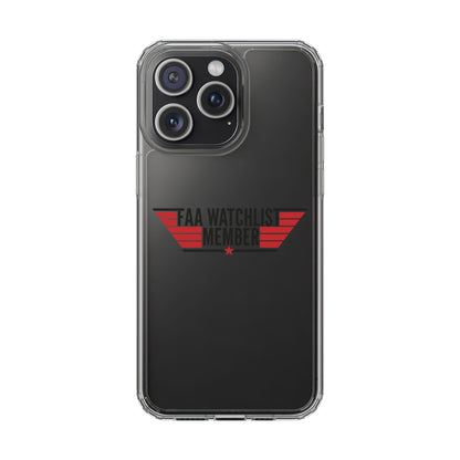 FAA Watchlist Member Clear Phone Case