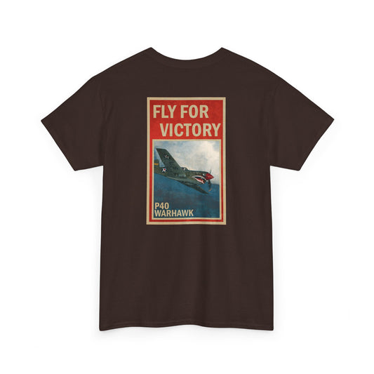 P40 Warhawk "Fly For Victory" Heavy Cotton Tee