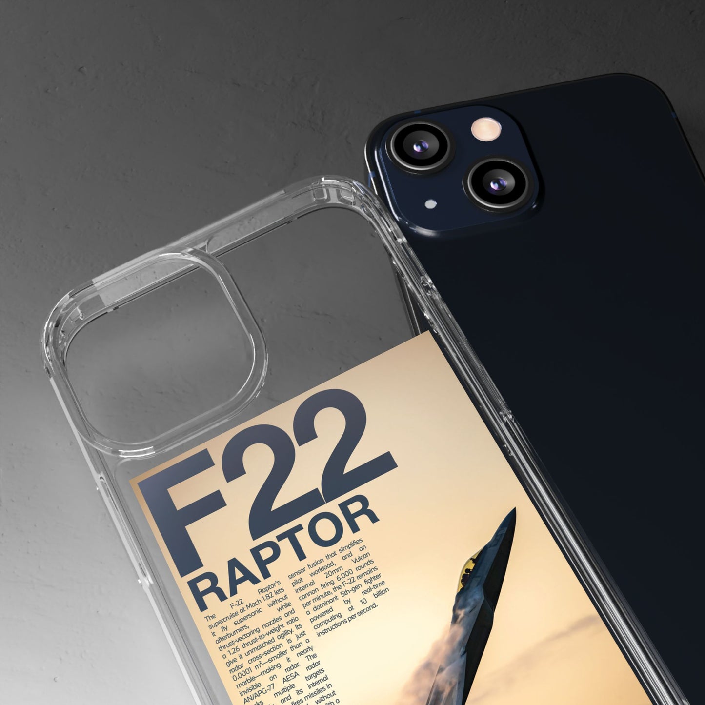 F22 Raptor Clear Phone Case, Military Aviation Accessory, Unique Gift for Airplane Enthusiasts, Customizable iPhone Cover, Durable [...]