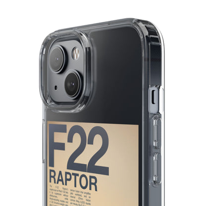 F22 Raptor Clear Phone Case, Military Aviation Accessory, Unique Gift for Airplane Enthusiasts, Customizable iPhone Cover, Durable [...]
