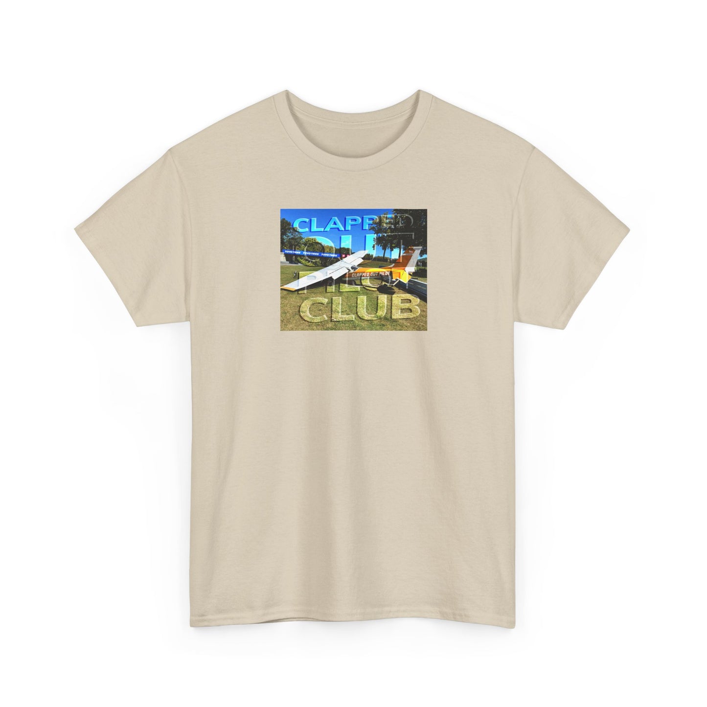 "Capped Out Pilot Club" Heavy Cotton Tee