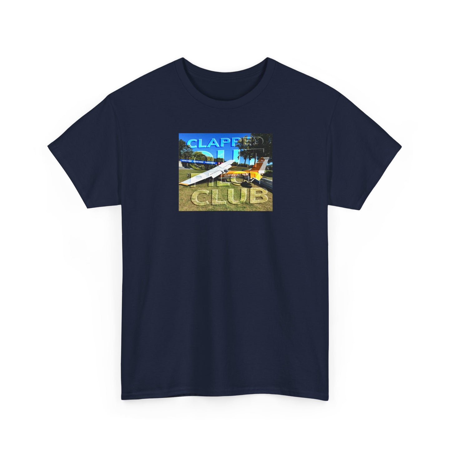 "Capped Out Pilot Club" Heavy Cotton Tee