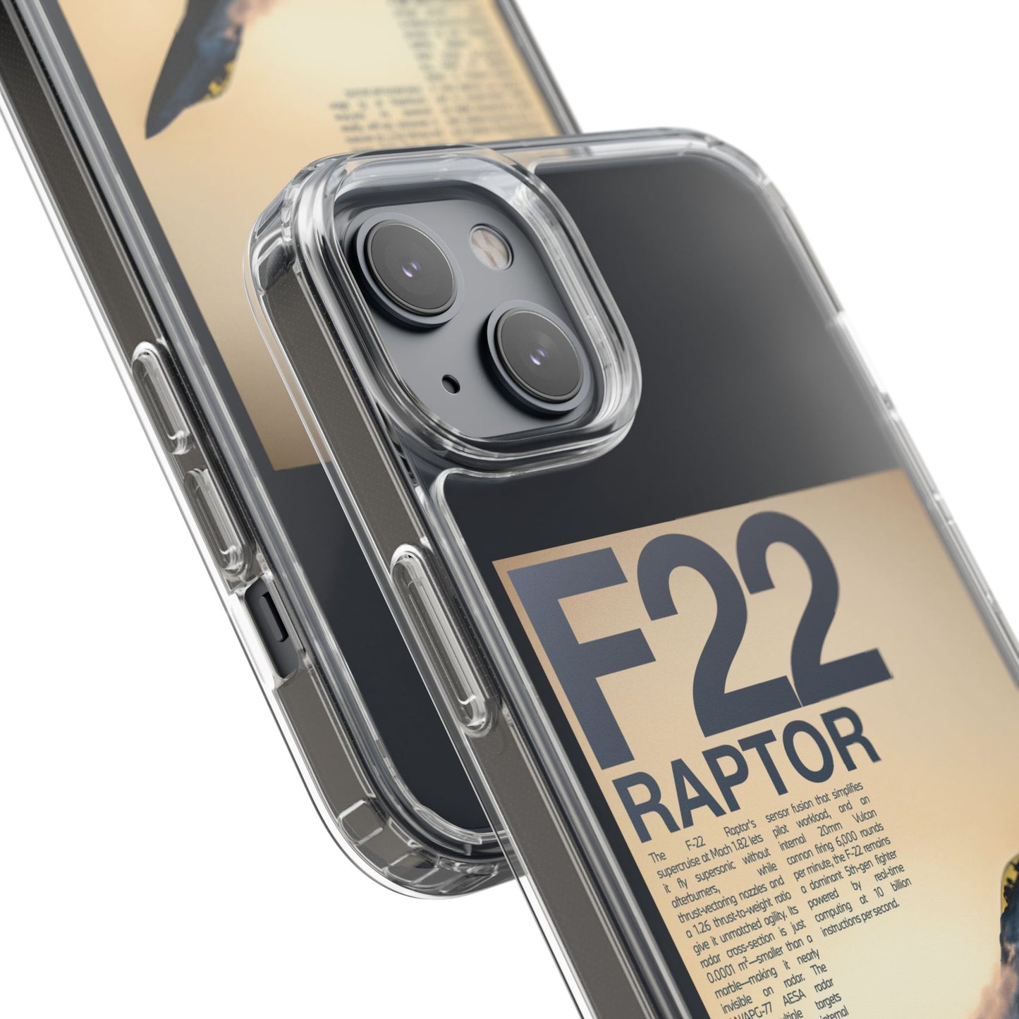 F22 Raptor Clear Phone Case, Military Aviation Accessory, Unique Gift for Airplane Enthusiasts, Customizable iPhone Cover, Durable [...]