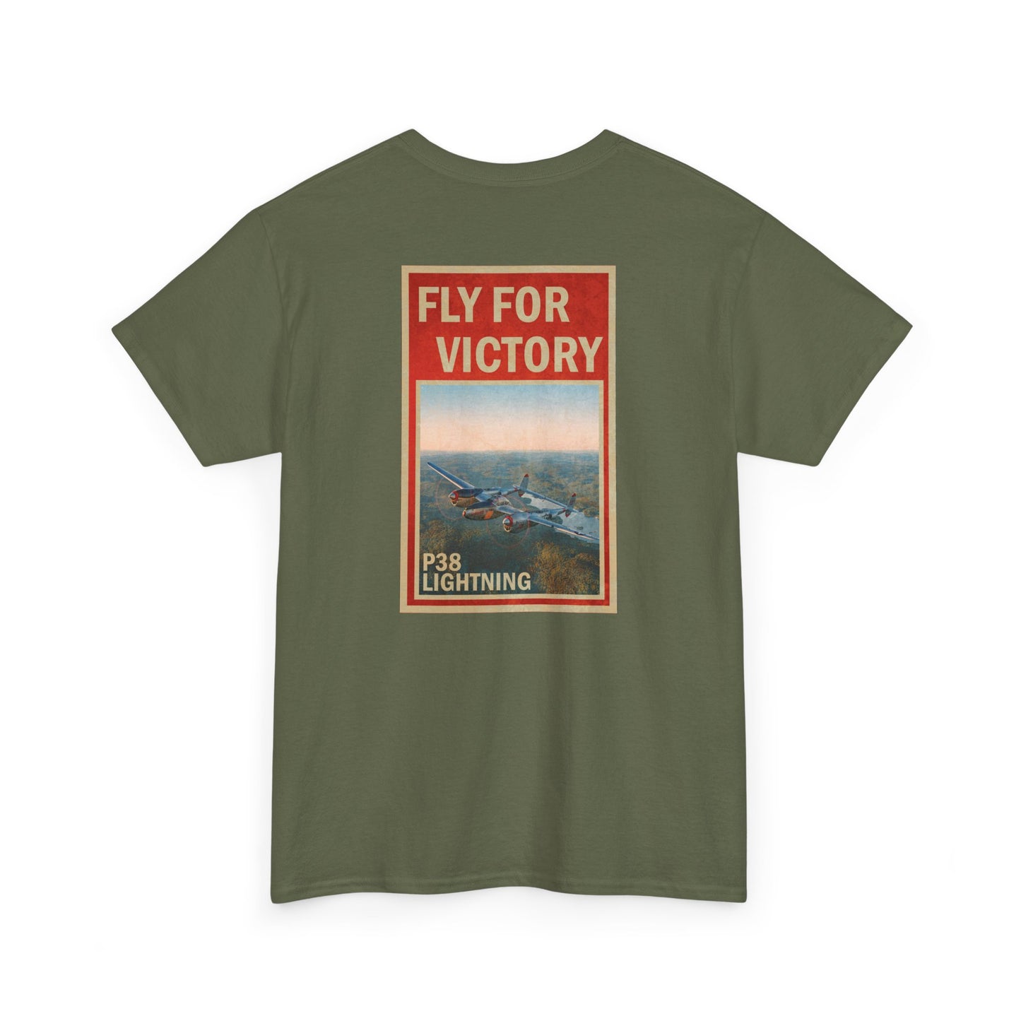 P38 Lightning "Fly For Victory" Heavy Cotton Tee