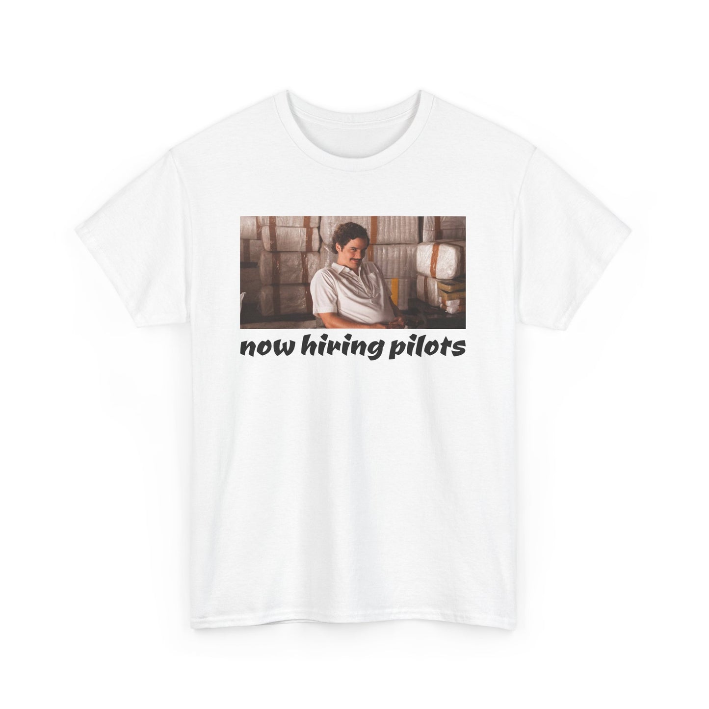 Now Hiring Pilots Heavy Cotton Tee