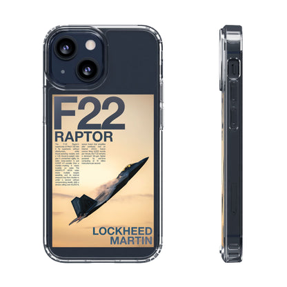 F22 Raptor Clear Phone Case, Military Aviation Accessory, Unique Gift for Airplane Enthusiasts, Customizable iPhone Cover, Durable [...]
