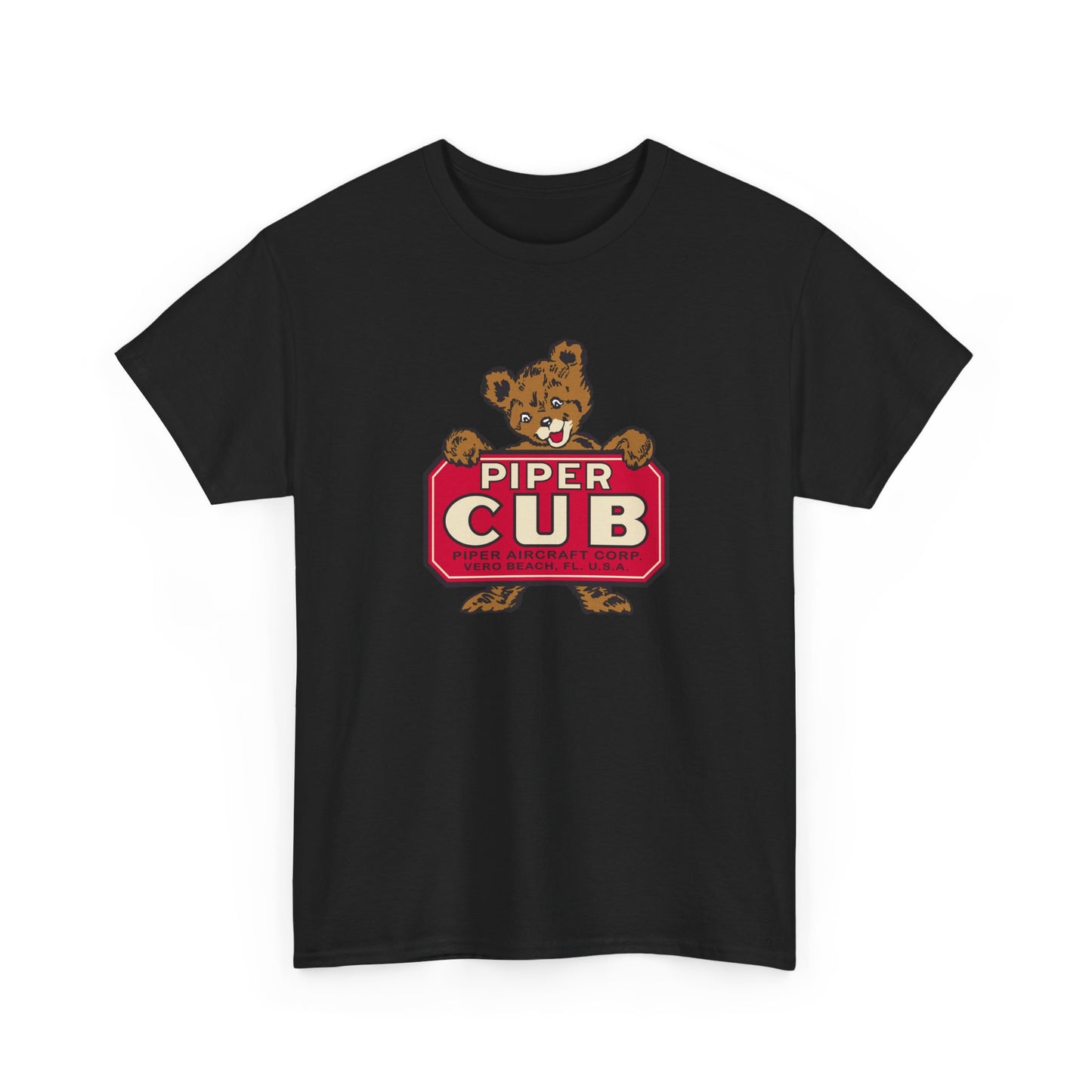 Piper Cub Bear Vintage Heavy Cotton Tee