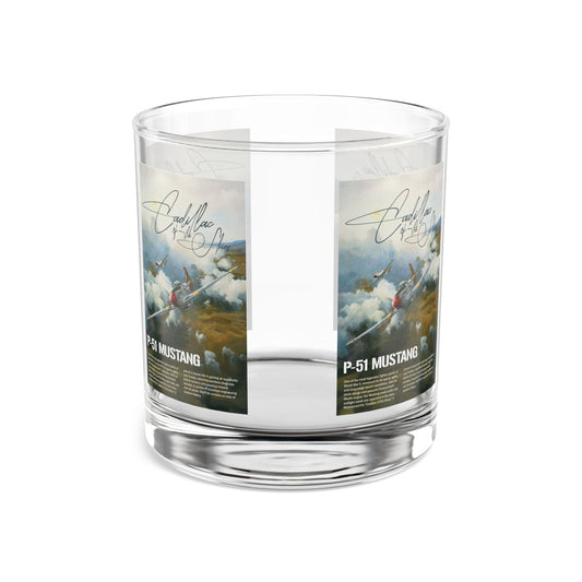 P-51 Mustang Rocks Glass