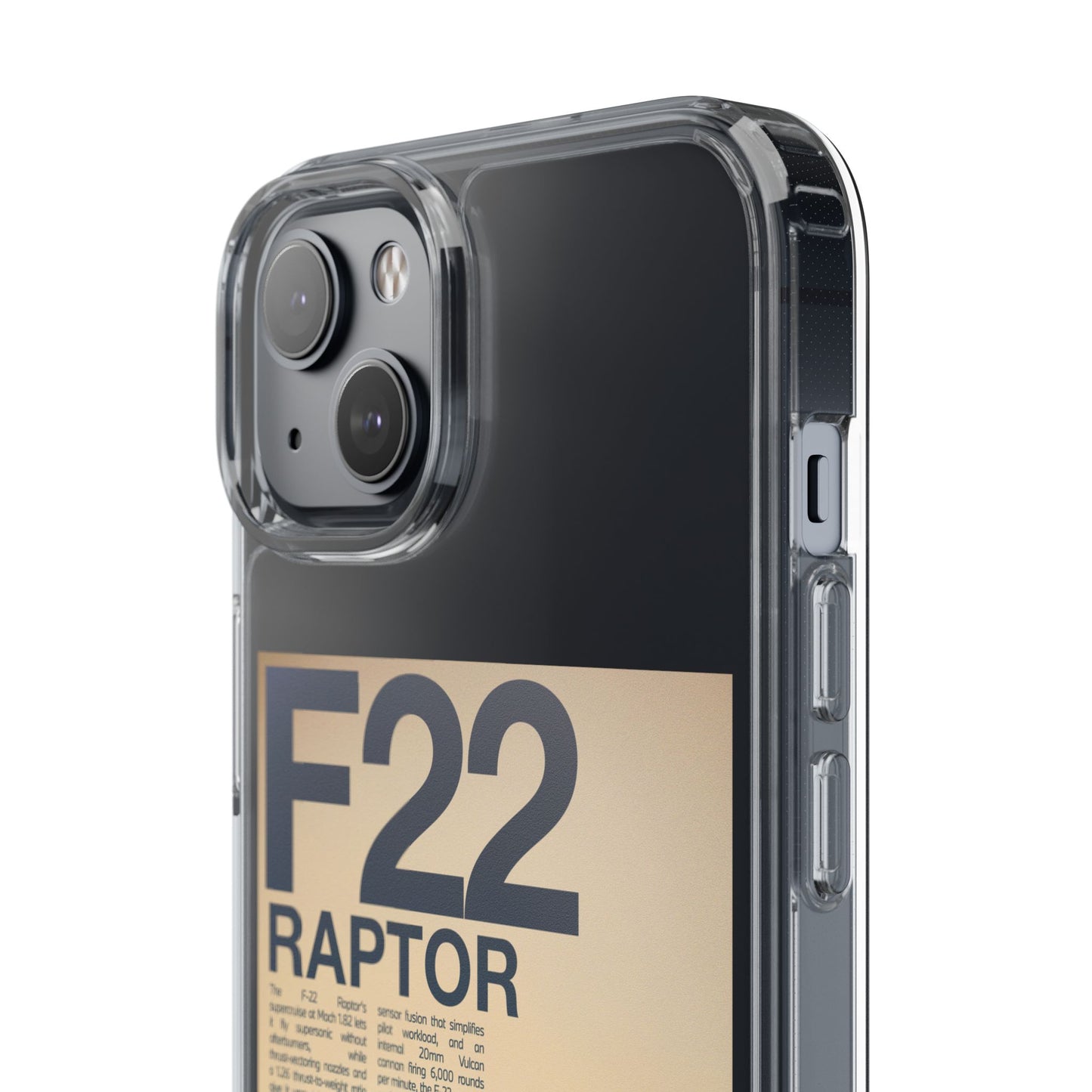 F22 Raptor Clear Phone Case, Military Aviation Accessory, Unique Gift for Airplane Enthusiasts, Customizable iPhone Cover, Durable [...]