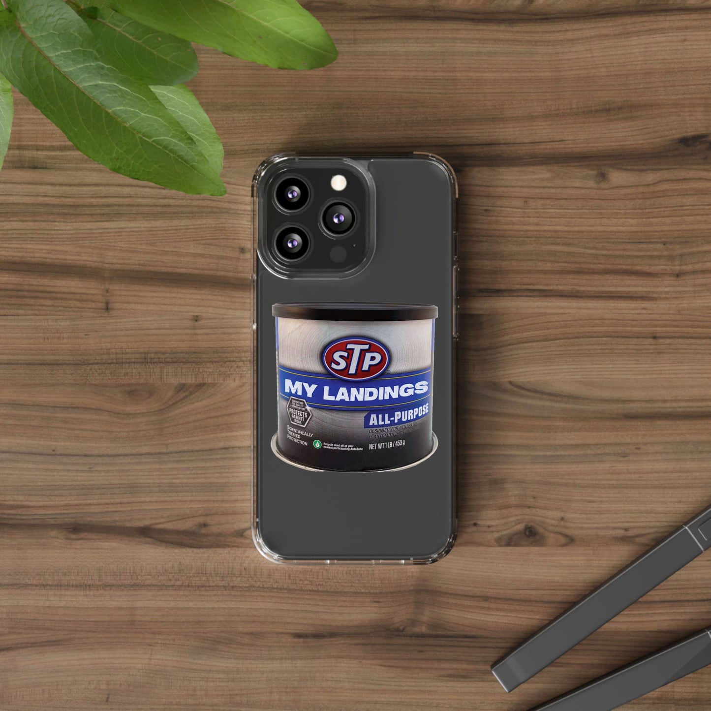 Greasy Landing Custom Clear Phone Case