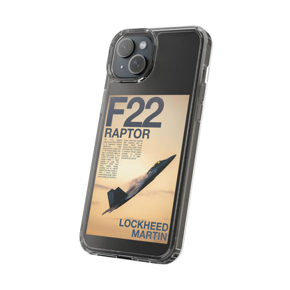 F22 Raptor Clear Phone Case, Military Aviation Accessory, Unique Gift for Airplane Enthusiasts, Customizable iPhone Cover, Durable [...]