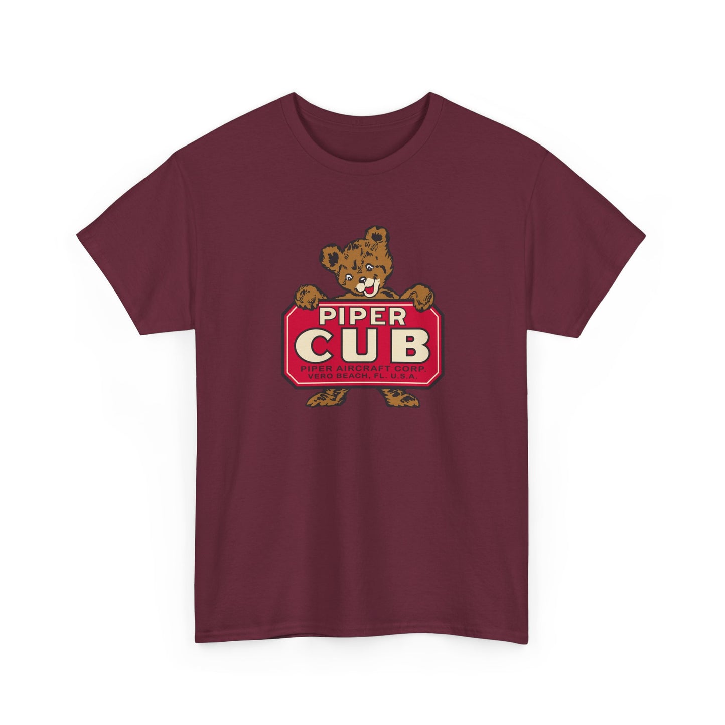 Piper Cub Bear Vintage Heavy Cotton Tee