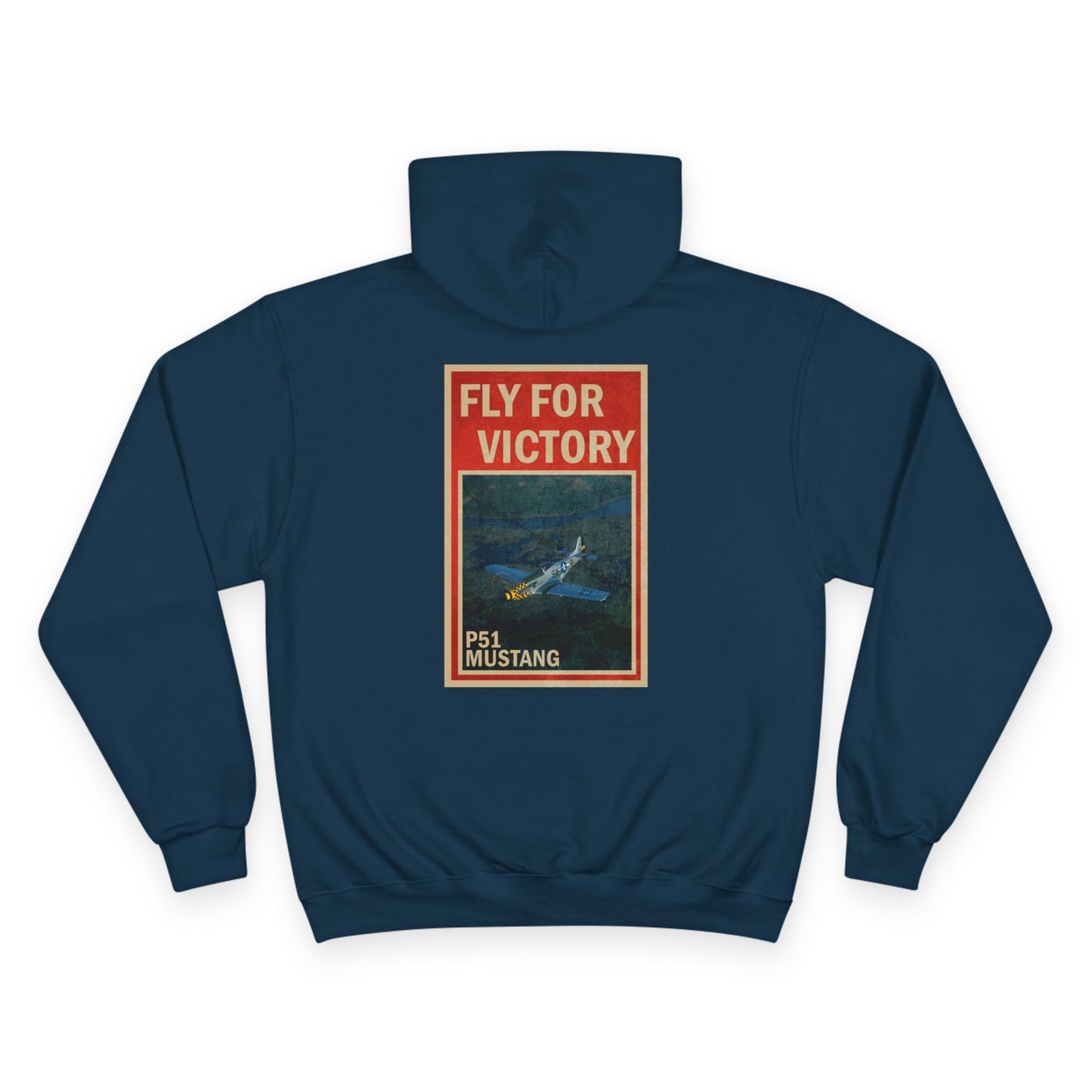 Fly for Victory Vintage P-51 Mustang Champion Hoodie