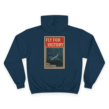 Fly for Victory Vintage P-51 Mustang Champion Hoodie