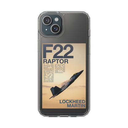 F22 Raptor Clear Phone Case, Military Aviation Accessory, Unique Gift for Airplane Enthusiasts, Customizable iPhone Cover, Durable [...]