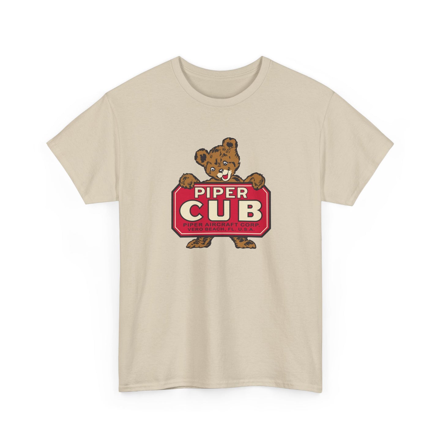 Piper Cub Bear Vintage Heavy Cotton Tee