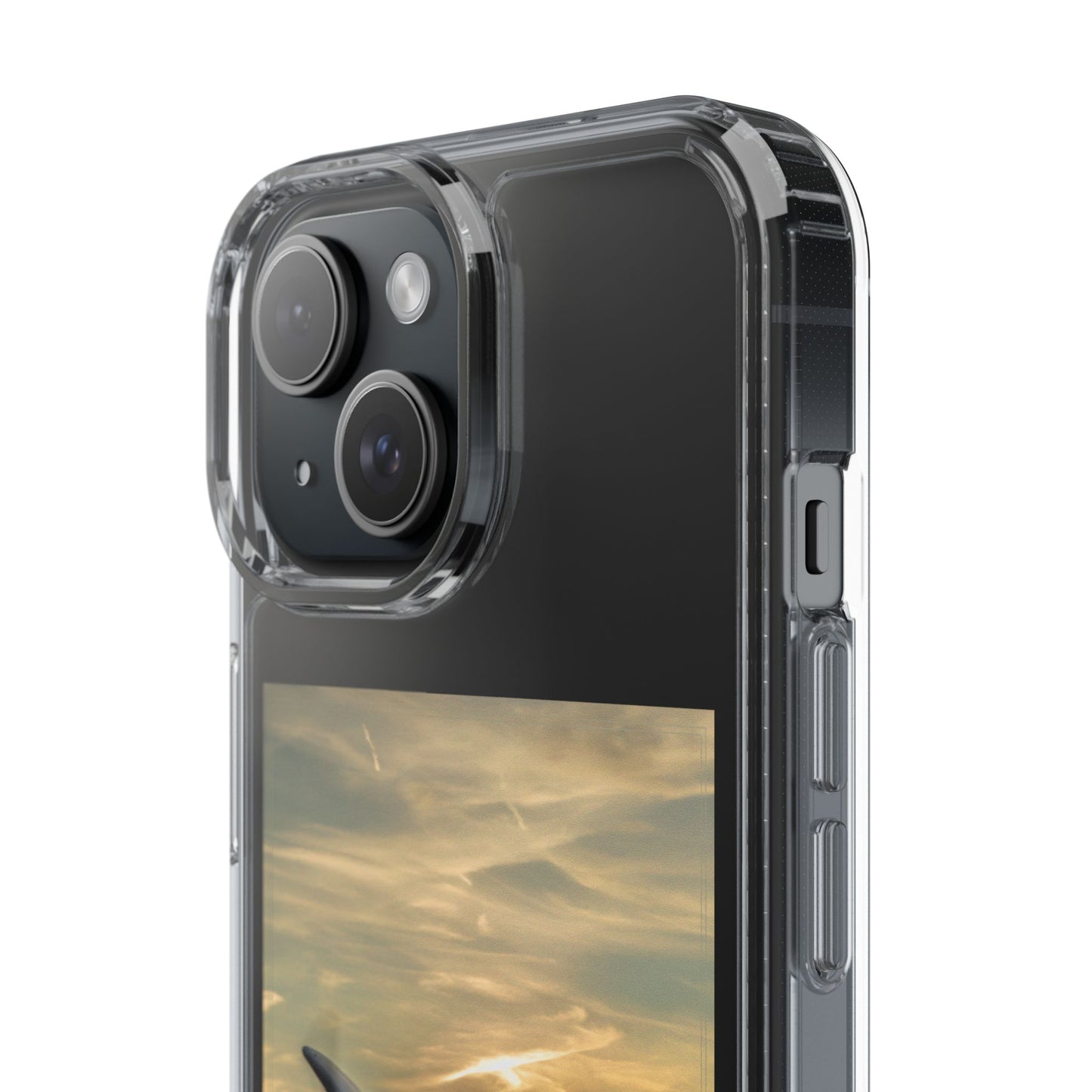 Vintage Warhawk Phone Case, Clear Cases, Military Aviation, Gifts for Him, Unique Phone Accessories