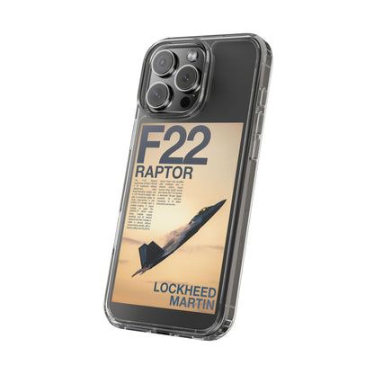 F22 Raptor Clear Phone Case, Military Aviation Accessory, Unique Gift for Airplane Enthusiasts, Customizable iPhone Cover, Durable [...]