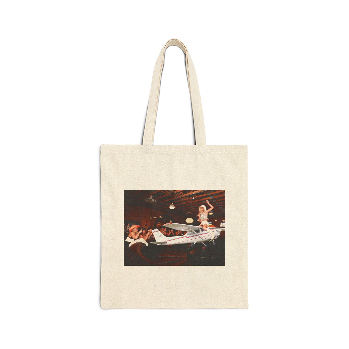 Cessna Jockey Vintage Cotton Canvas Tote Bag