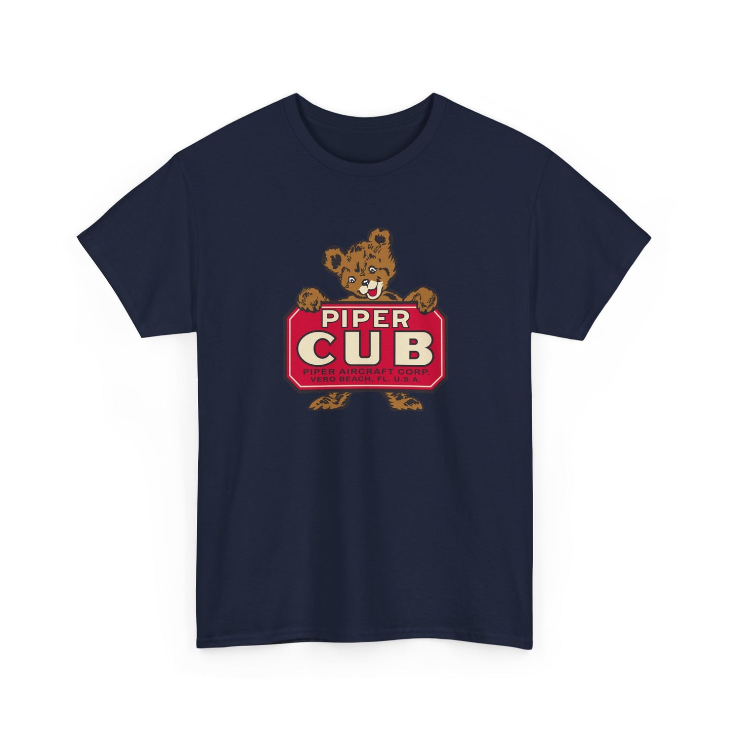 Piper Cub Bear Vintage Heavy Cotton Tee