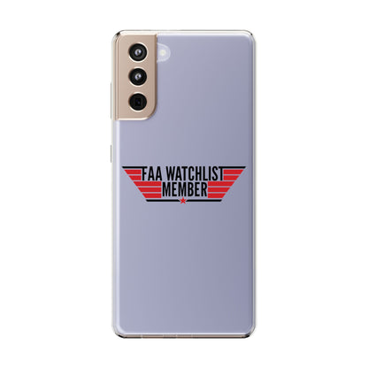 FAA Watchlist Member Clear Phone Case